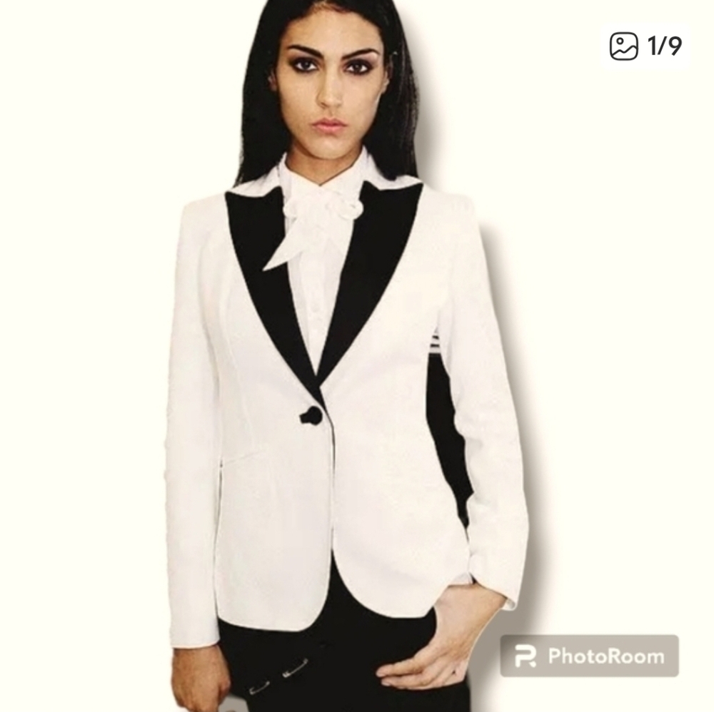 Robert Cavalli H&M Limited Edition Cream Black Blazer